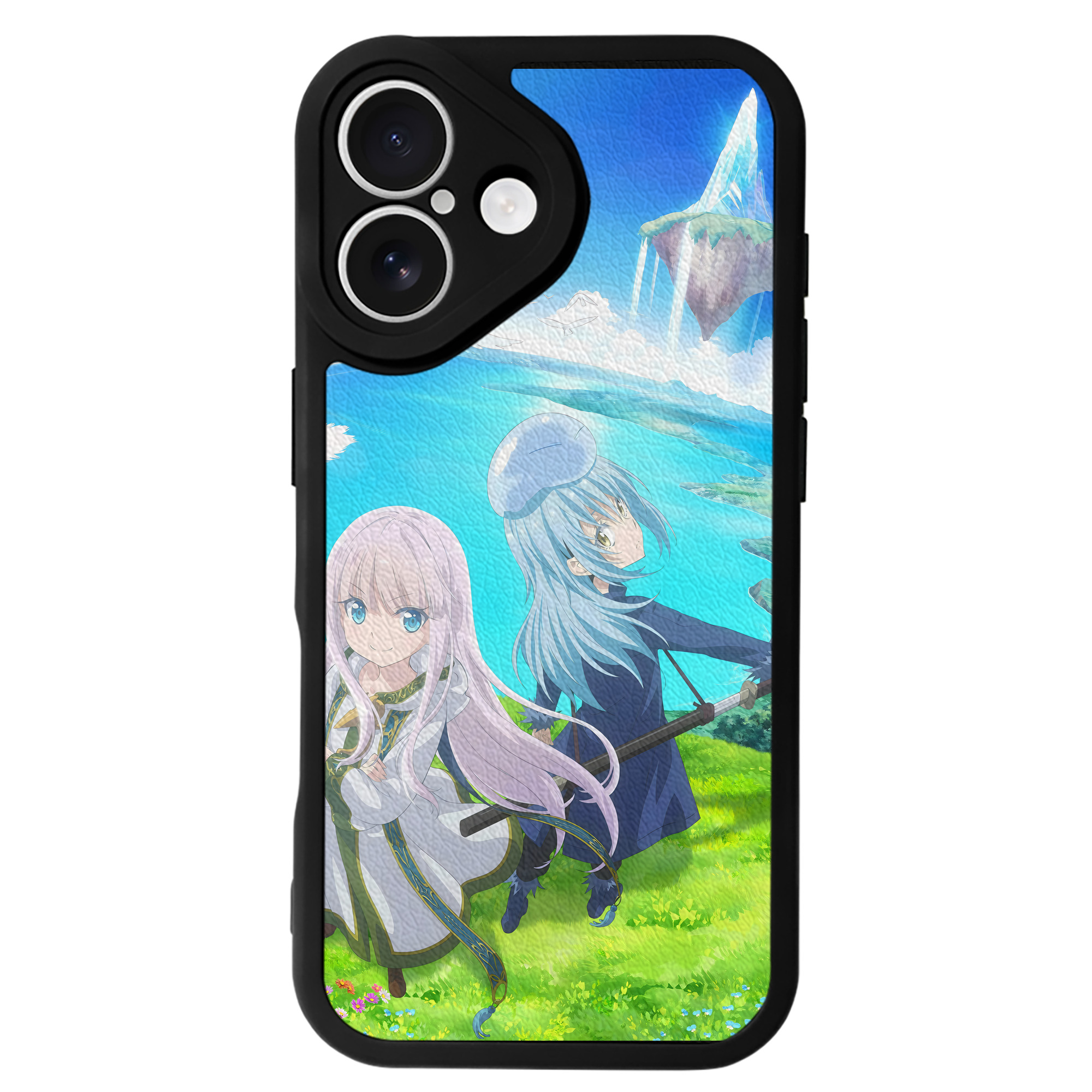 （画像用） 転スラ Regarding Reincarnated to Slime 【iPhone 16シリーズ対応】シリコンスマホケース（レザー調） 材質：シリコン
